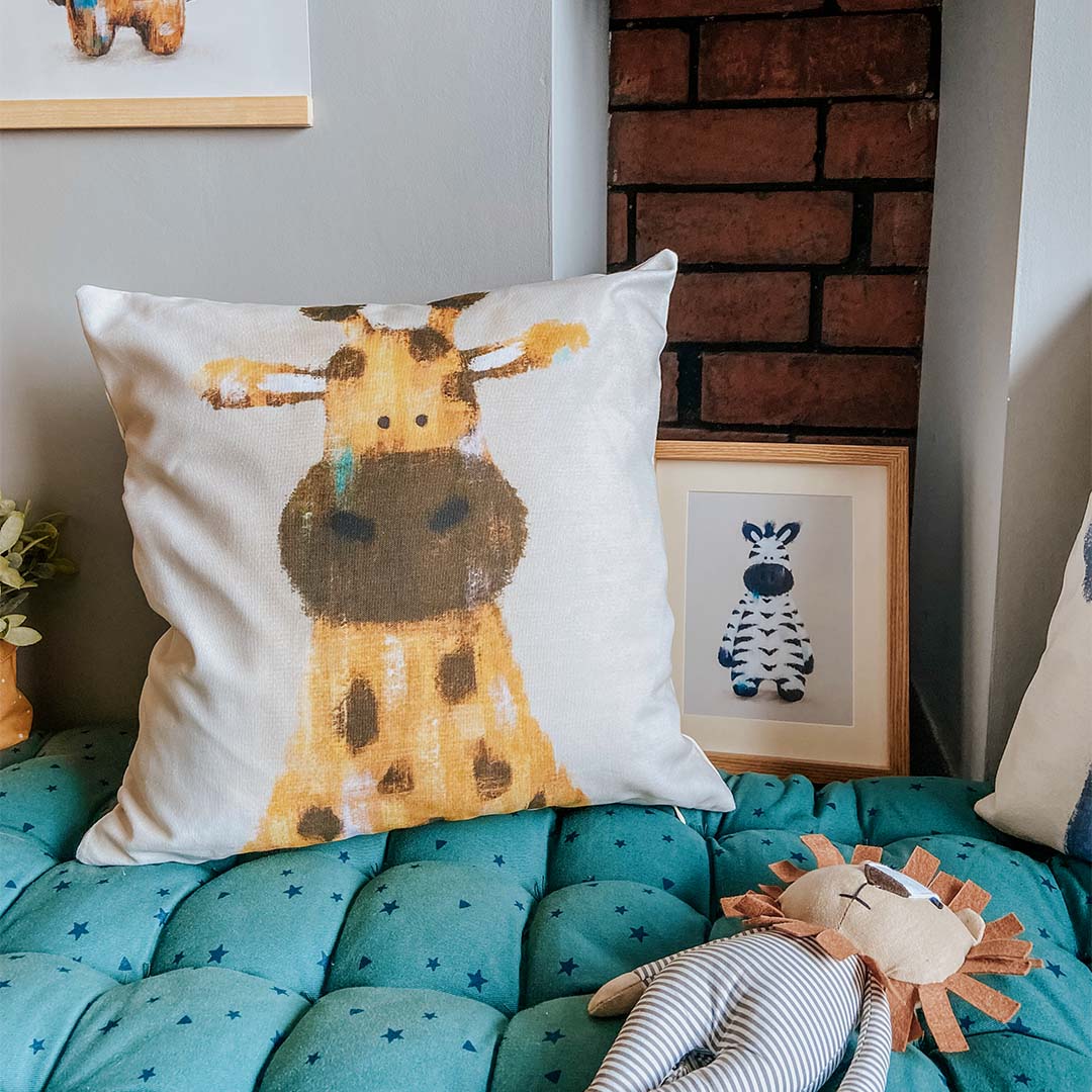 Giraffe shop throw pillow