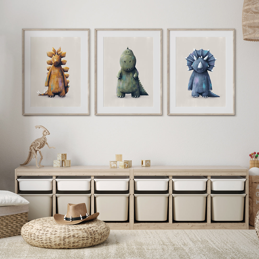 Nursery best sale dinosaur prints